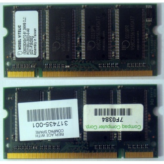 Модуль памяти 256MB DDR Memory SODIMM в Новомосковске, DDR266 (PC2100) в Новомосковске, CL2 в Новомосковске, 200-pin в Новомосковске, p/n: 317435-001 (для ноутбуков Compaq Evo/Presario) - Новомосковск